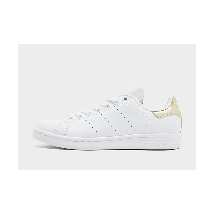 adidas Originals Stan Smith Shoes - Cloud White / Cloud White / Gold Met. - Womens, Cloud White / Cloud White / Gold Met.