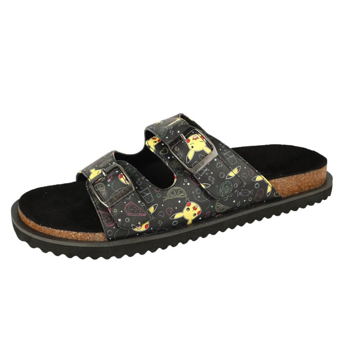 Pokémon - Gaming Sandale - Pikachu - EU37 bis EU41 - für Damen - Größe EU37 - schwarz  - EMP exklusives Merchandise!