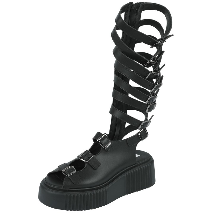 Altercore - Gothic Sandale - Britney Vegan - EU36 bis EU41 - für Damen - Größe EU36 - schwarz