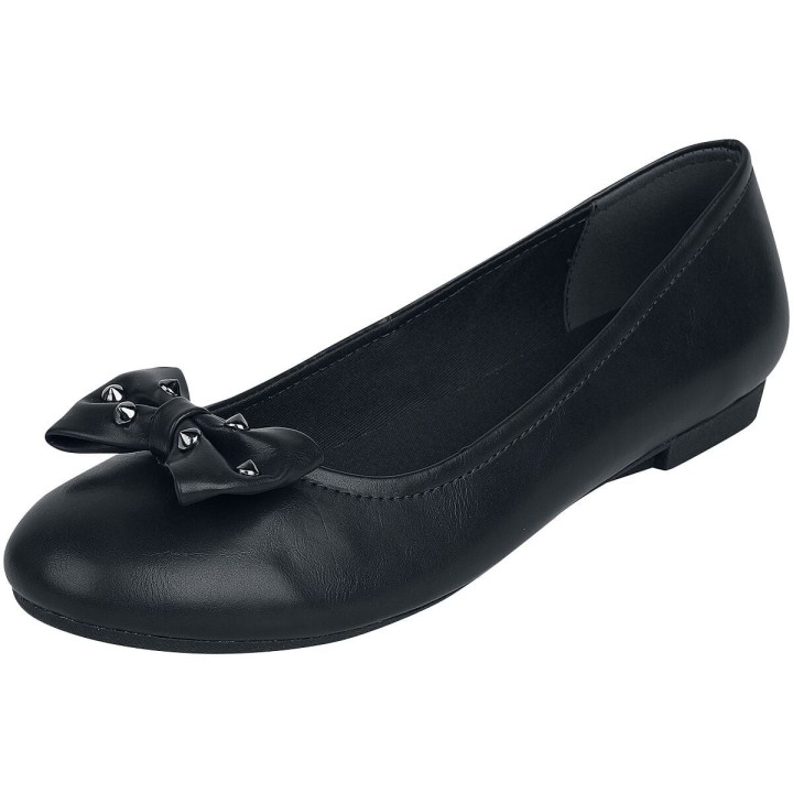 Rock Rebel by EMP Ballerinas mit Schleife und Nieten Ballerina schwarz