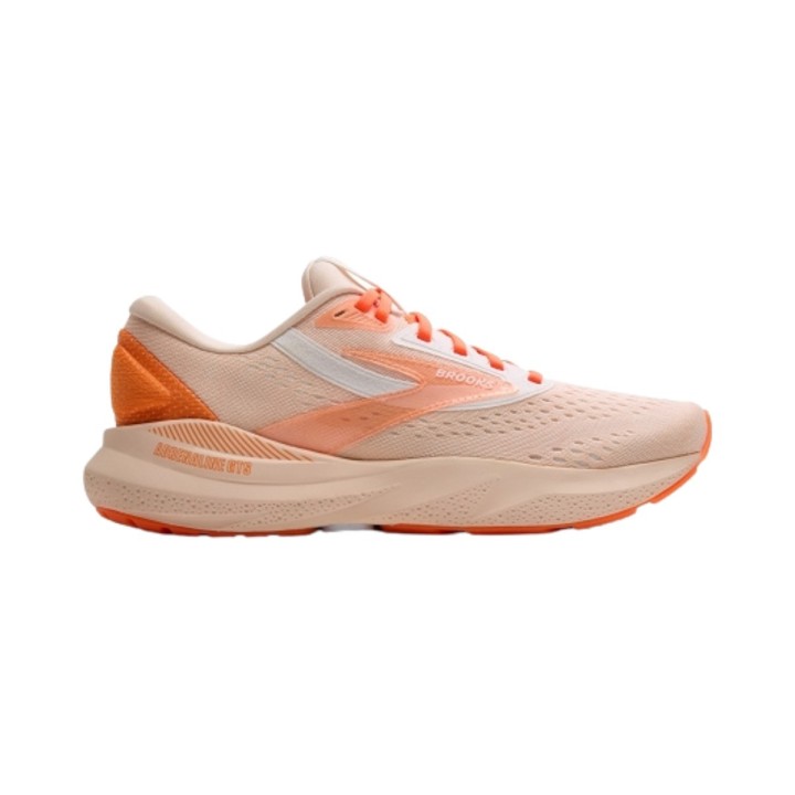 Brooks Adrenaline GTS 24 Damen Orange Weiß SS25, Größe 38,5 - EUR