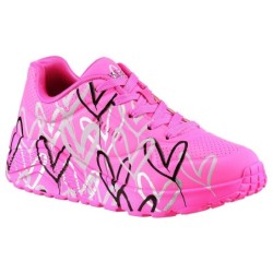 Skechers Sneaker "UNO LITE-METALLIC LOVE", Keil,-Schnürschuh, Skech-Air Funktion, Größenschablone zum Download
