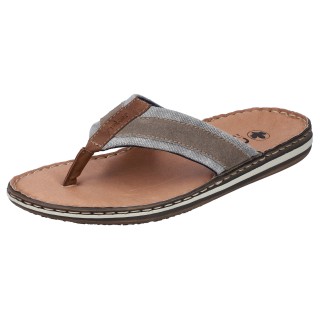 Rieker Zehentrenner, Sommerschuh, Schlappen, Poolslides, Badeschuh, mit Leder-Innensohle