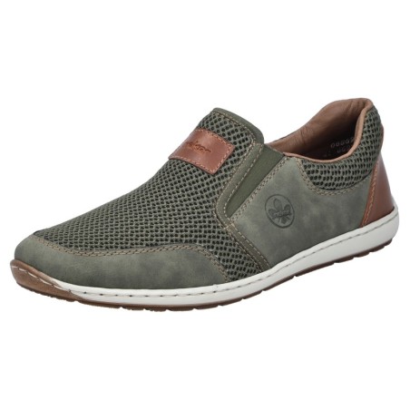 Rieker Slipper, Sommerschuh, Schlupfschuh, Freizeitschuh mit kontrastfarbenen Besätzen