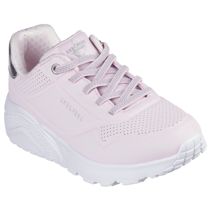 Skechers Sneaker "UNO LITE", Schnür,-Plateausneaker mit Metallic, Größenschablone zum Download