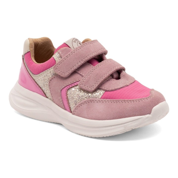 Bisgaard Sneaker "yuki glitter Weite: normal", Freizeitschuh, Mädchen Schuh mit Klett, Größenschablone zum Download