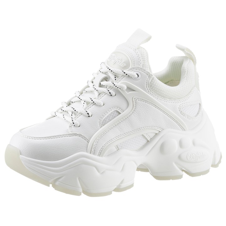 Buffalo Sneaker "BINARY", in monochromer Optik, Freizeitschuh, Halbschuh, Schnürschuh