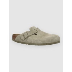 Birkenstock Boston Suede Leather Sandalen faded khaki