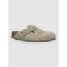Birkenstock Boston Suede Leather Sandalen faded khaki