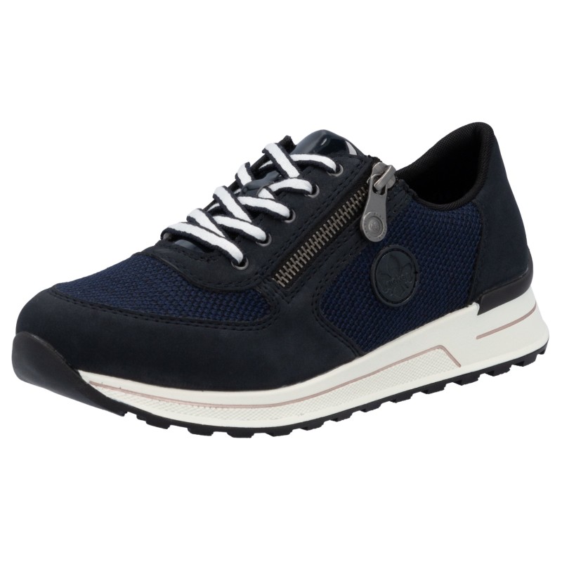 Rieker Sneaker, Freizeitschuh, Halbschuh, Schnürschuh im Materialmix