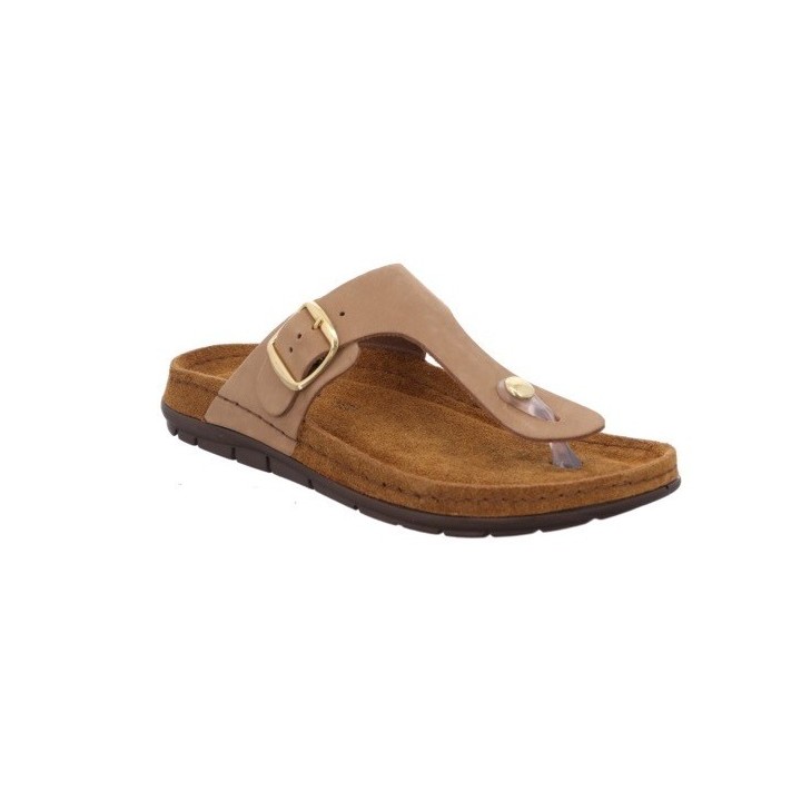 Rohde Zehentrenner "Rodigo-D", Keilabsatz, Sommerschuh, Schlappen, Hausschuh mit Schnallenverschluss