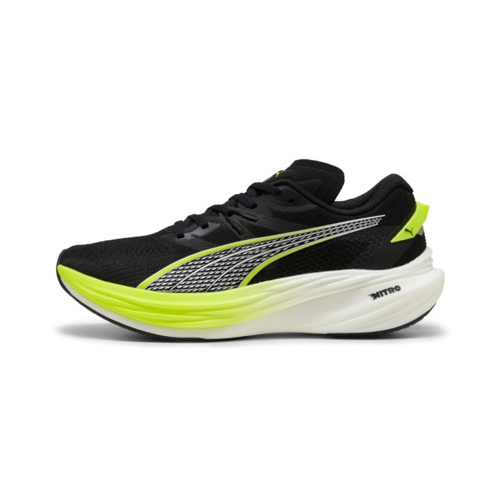 Puma Deviate NITRO 3 Schwarz Gelb SS25, Größe 41 - EUR