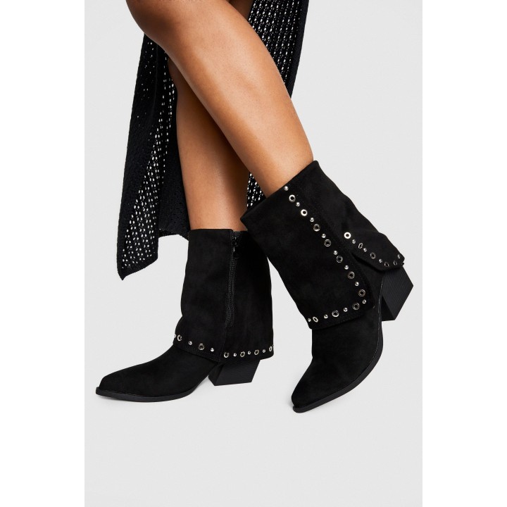 Westernstiefel Mit Nieten - Black - 38, Black