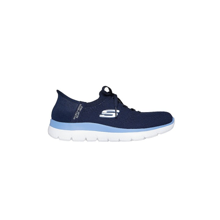 SKECHERS Damen Freizeitschuhe Slip-In Summits blau | 36