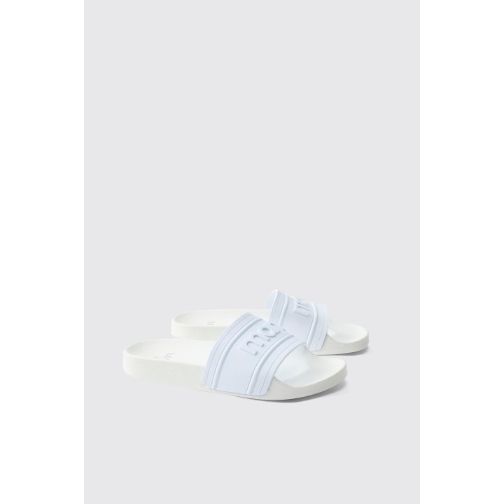 Slides mit Man-Logo - Weiß - 41, Weiß