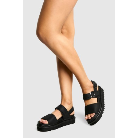 Klobige Platform-Sandalen Mit Schnallen-Detail - Black - 40, Black
