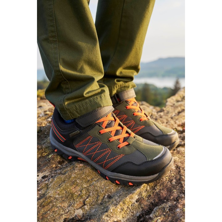 Stampede Wasserdichte Verstellbare Kinder Wanderchuhe - Grün