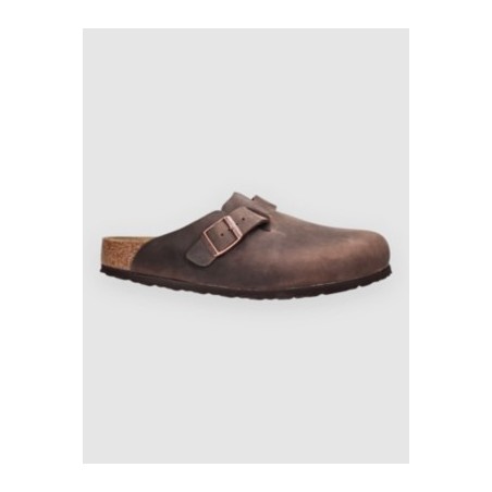 Birkenstock Boston Natural Leather Oiled Sandalen habana