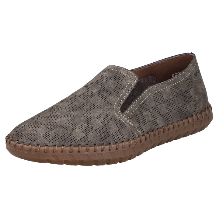 Rieker Slipper, Loafer, Schlupfschuh, Casual-Slipper mit kleinen Stretcheinsätzen