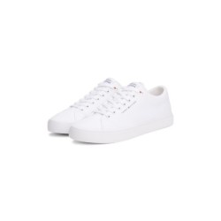 Tommy Hilfiger Sneaker "TH HI VULC LOW CORE CANVAS", Freizeitschuh, Halbschuh, Schnürer mit weich gepolstertem Schaftrand