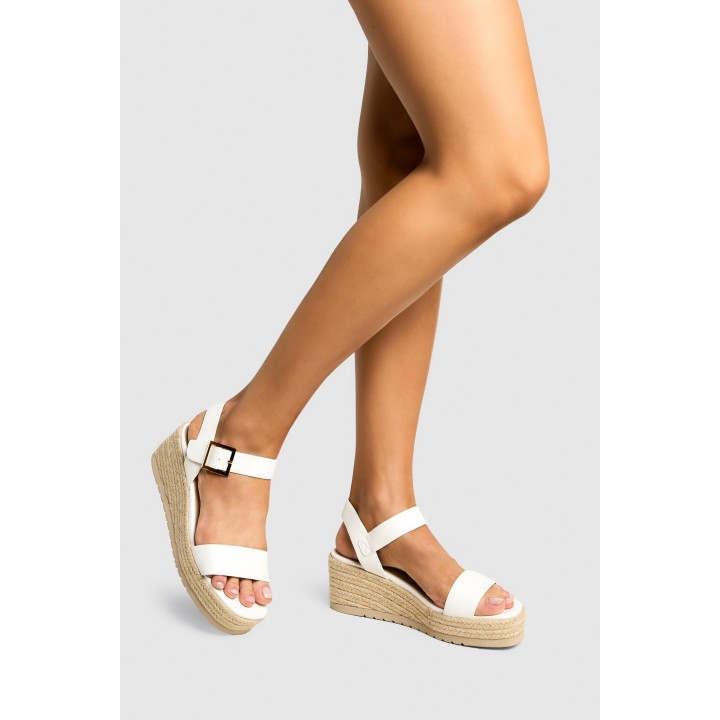 Espadrilles Mit Keilabsatz - White - 39, White