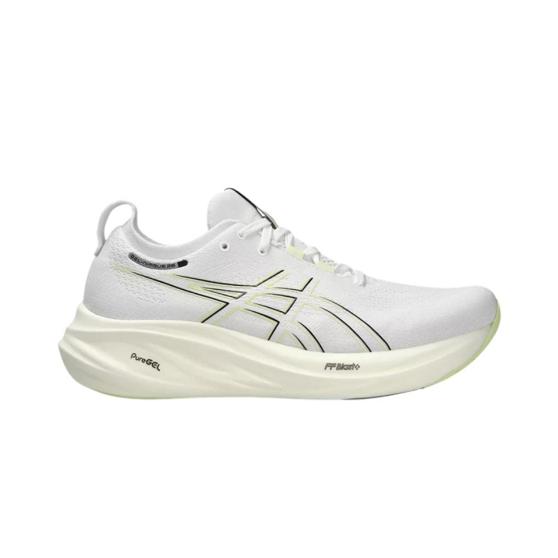 Asics Gel-Nimbus 26 Weiß Schwarz  Schuhe, Größe 42,5 - EUR