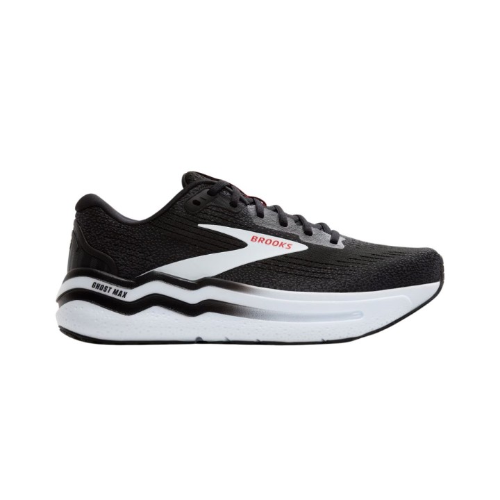 Brooks Ghost Max 2 Schwarz Weiß SS25, Größe 40,5 - EUR