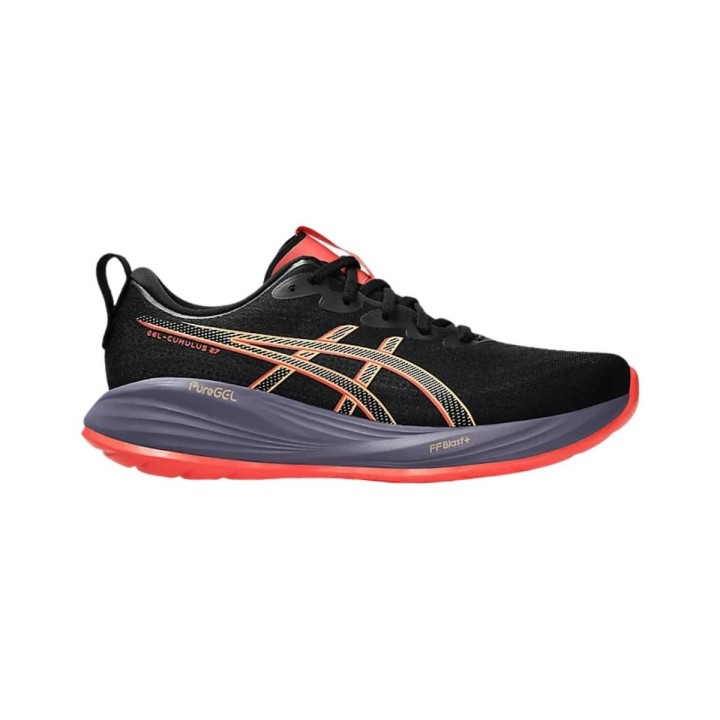 Asics Gel-Cumulus 27 Schuhe Schwarz Lila SS25, Größe 42 - EUR