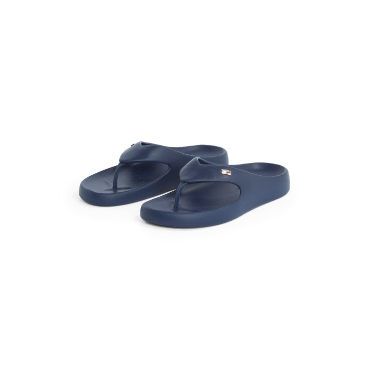 Tommy Hilfiger Zehentrenner "TH COMFORT BEACH SANDAL", Dianette, Sommerschuh, Bequemschuh mit kleiner Logostickerei