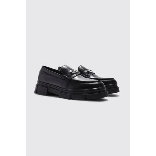 Loafer mit dicker Sohle - Schwarz - 45, Schwarz