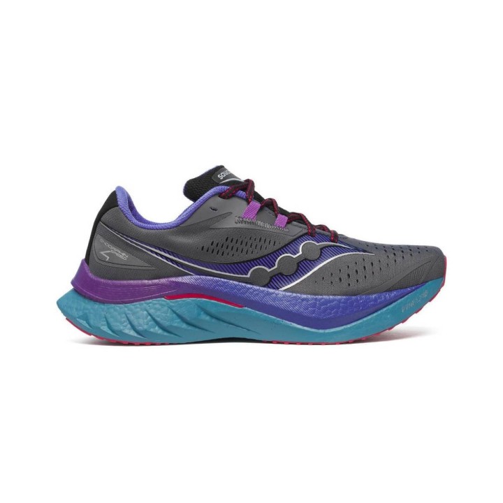 Saucony Endorphin Speed 4 Graue Lila Schuhe SS25, Größe 40,5 - EUR
