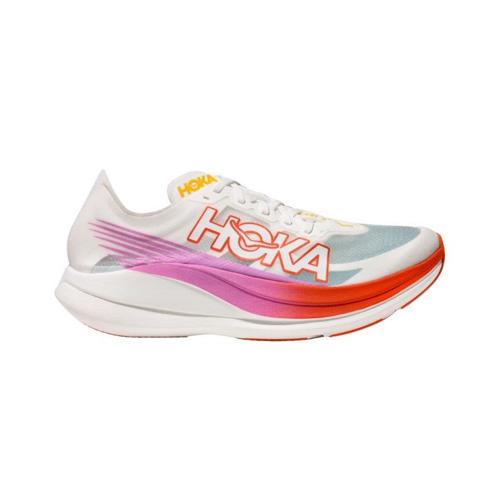 Hoka Rocket X 2 Weiß Orange Unisex Schuhe, Größe EU 38 2/3