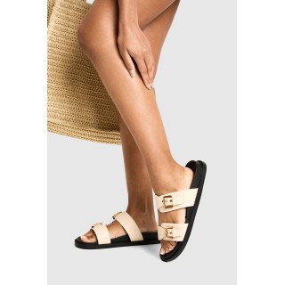 Pu-Sandalen Mit Schnalle - Nude - 38, Nude