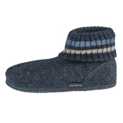 Haflinger Hüttenschuhe 'Paul' graphit, Gr. 39
