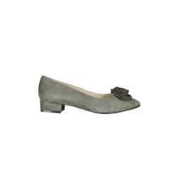 DIRNDL & BUA Trachtenschuhe - Ballerina grün | 37