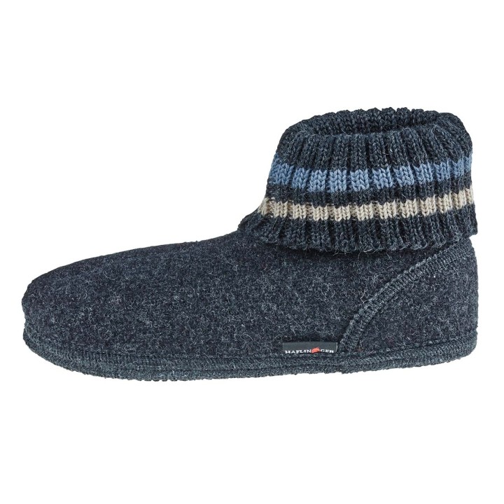 Haflinger Hüttenschuhe "Paul" graphit, Gr. 42