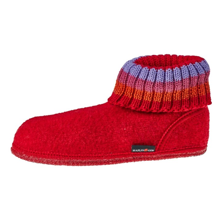 Haflinger Hüttenschuhe 'Paul' rot, Gr. 39