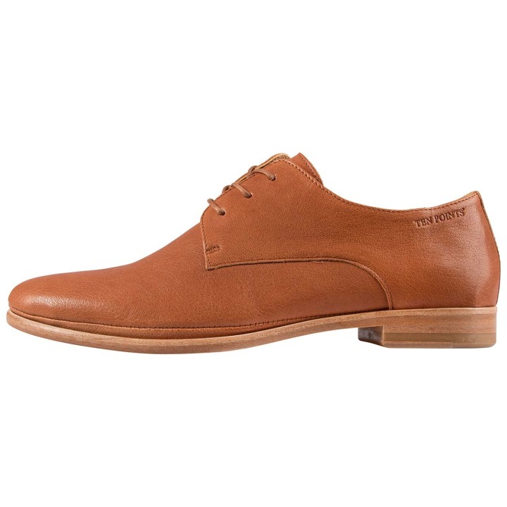 Ten Points Damen-Schnürschuhe "Talina", cognac, Gr. 38
