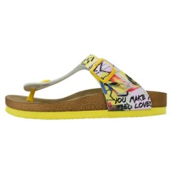 DOGO Zehentrenner "Lila The Creation Of The Collage Damen Sandalen/ Sandaletten /", Vegan