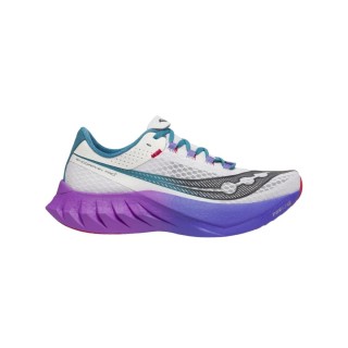 Saucony Endorphin Pro 4 Schuhe Weiß Lila SS25, Größe 40,5 - EUR