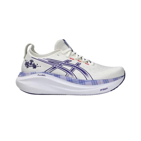 Asics Gel-Nimbus 27 by Eilish McColgan Weiß Lila SS25 Damen, Größe 39,5 - EUR