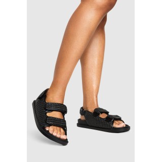 Klobige Dad-Sandalen Mit Doppelten Riemchen - Black - 38, Black