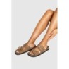 Slides Mit Doppelten Riemen - Taupe - 38, Taupe