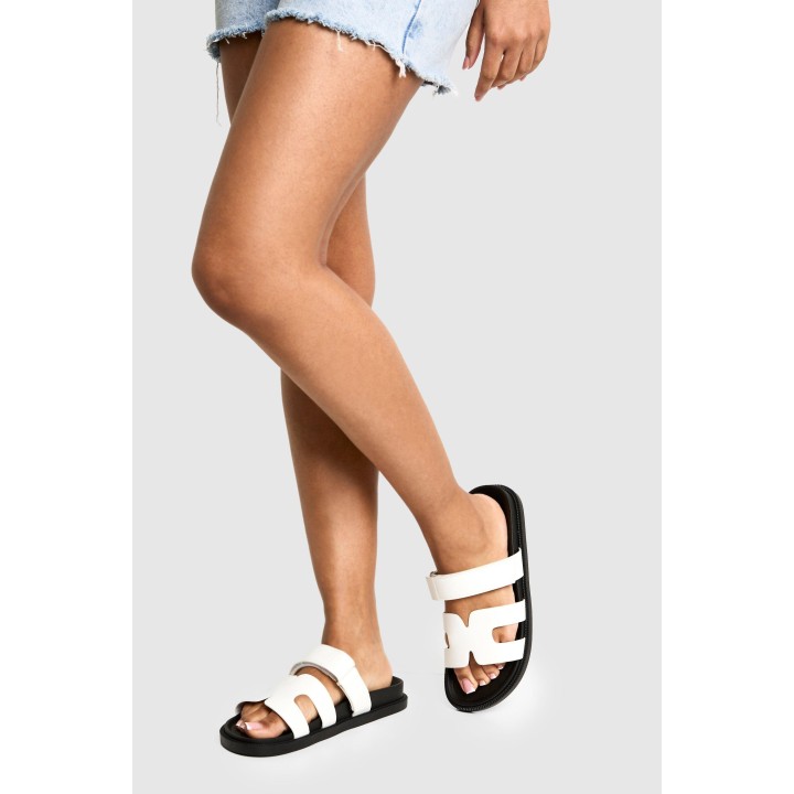 Slides Mit Cut-Out Detail - White - 38, White