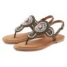 LASCANA Zehentrenner, Sandale, Pantolette in Glitzer-Optik und softer Lederinnensohle