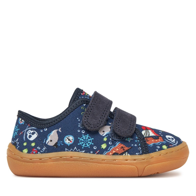 Hausschuhe Froddo Barefoot Canvas G1700379-29 M Dunkelblau