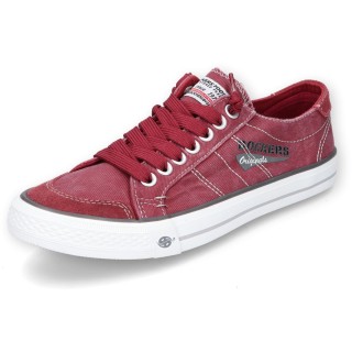 Dockers by Gerli Sneaker - Washed Canvas Sneaker Red - EU42 bis EU47 - für Männer - Größe EU43 - dunkelrot