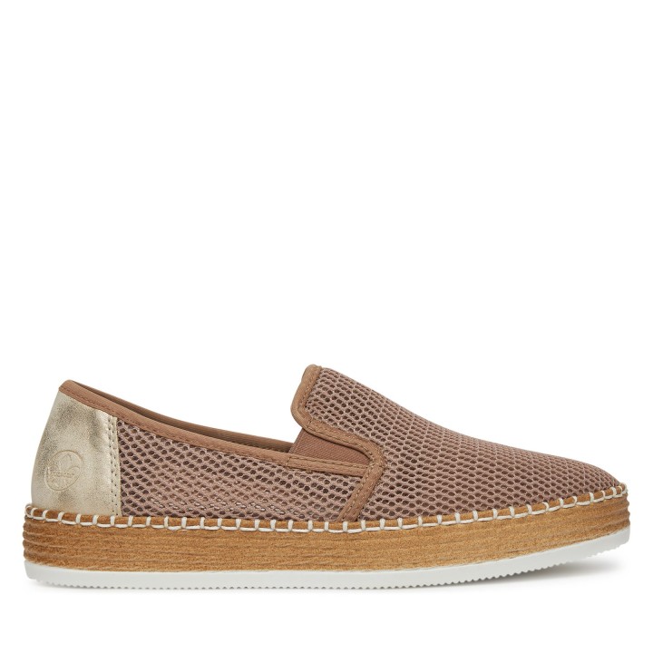 Halbschuhe Rieker L7873-31 Beige