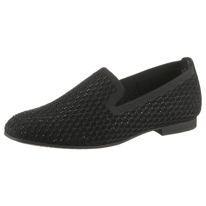 Gabor Slipper, Blockabsatz, Loafer, Bequemschuh mit funkelnden Strass-Steinen