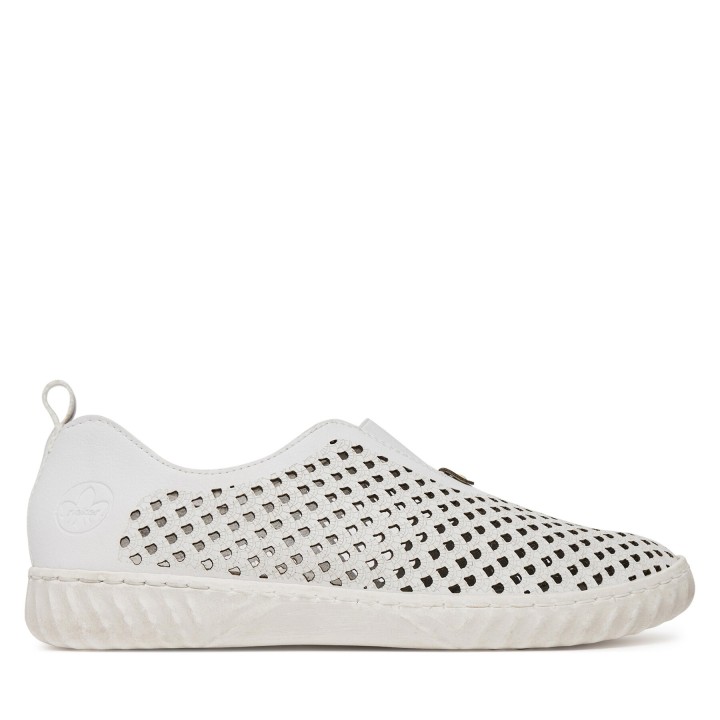 Halbschuhe Rieker N0965-80 Weiß